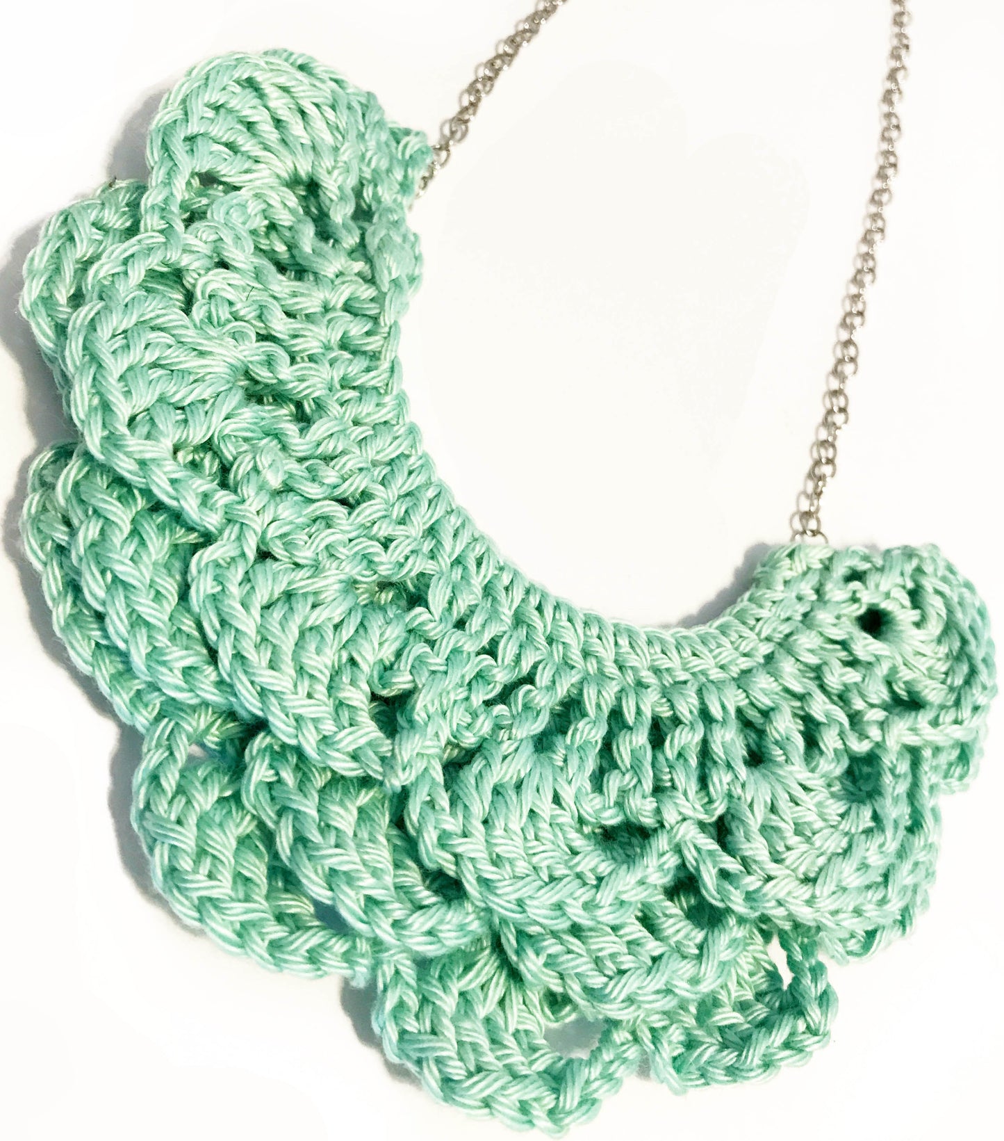 Crochet Bib Necklace - Crochet Layered Necklace