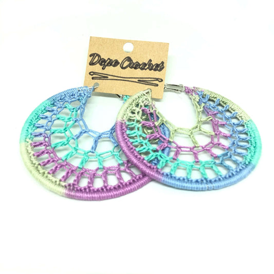 DIDO Webbed Hoops in Pastel Ombre