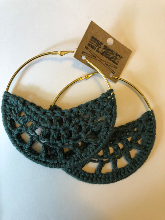 Sage PETRA Cotton Crochet Hoops