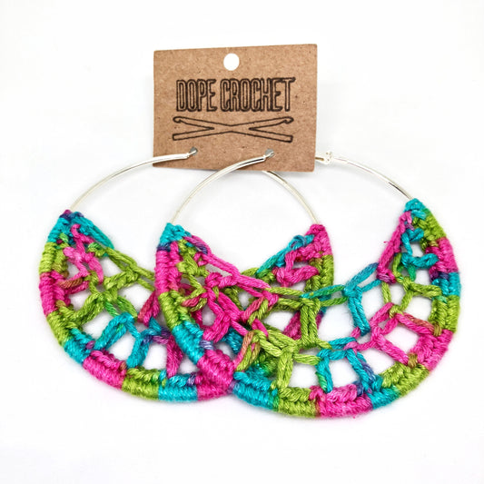 Unicorn Rainbow Crochet Hoops