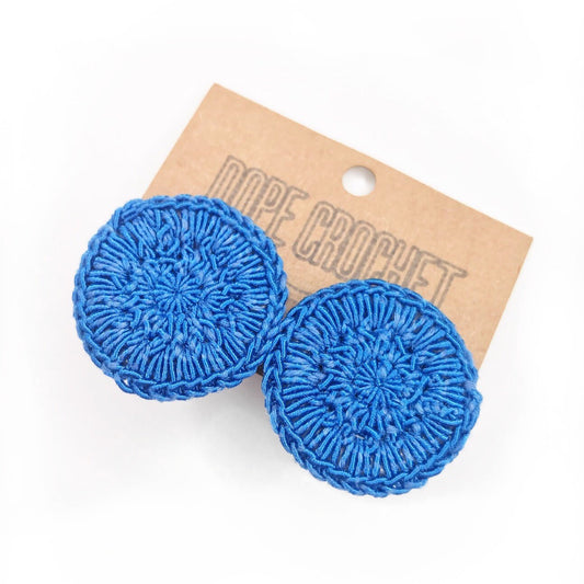 EMI Crochet button earrings